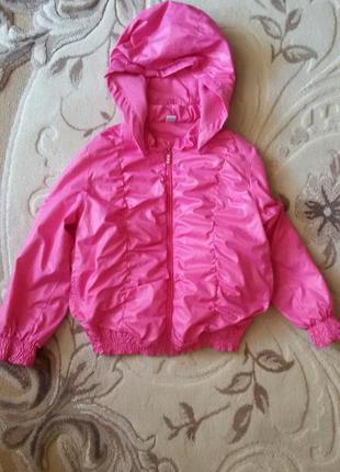 Куртка дитяча вітровка ідекс idexe рожева для дівчинки