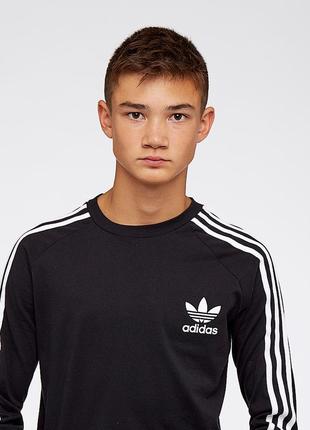 Реглан футболка з довгими рукавами і трьома смужками adidas ор-л 13-14л 160р