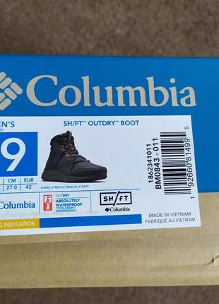 Чоловічі зимові черевики columbia sh/ft outdry boot (bm0843 011)8 фото