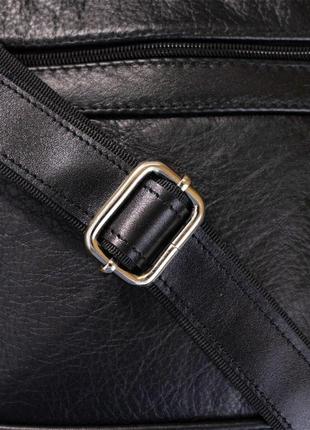 Элитная кожаная мужская сумка shvigel 00791 черная8 фото