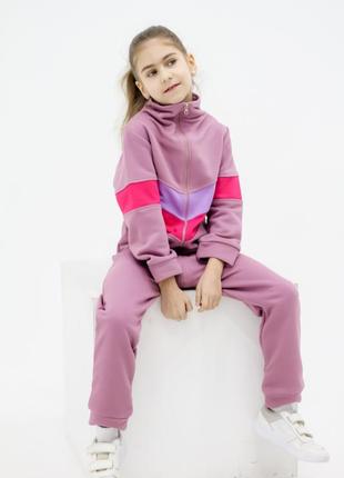 Ромпер трикотажний на весну комір стійка пудровий