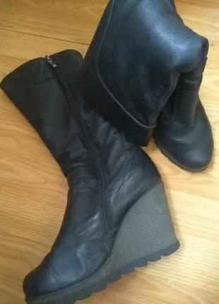 Сапоги зимние, натуральный мех кожаные