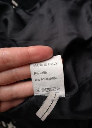 Женское пальто шерсть 80 % клетка италия5 фото