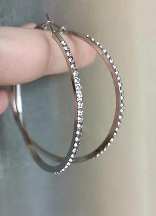 Сережки кільця кільця круглі срібні сережки срібло10 фото