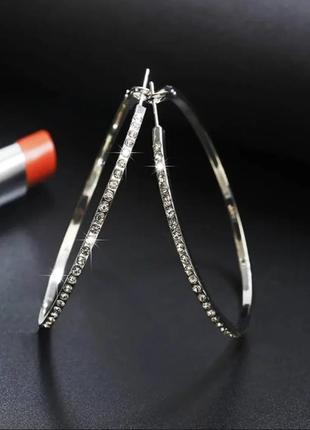 Сережки кільця кільця круглі срібні сережки срібло3 фото