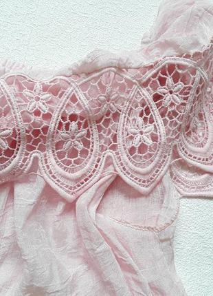 Романтична мереживна блузка в ніжних відтінках зефирных2 фото