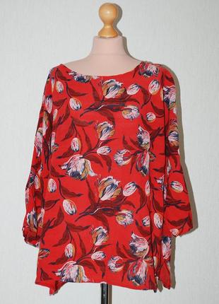 Италия батал  блуза блузка летучая бышь кимоно хлопковая льняная свободная7 фото