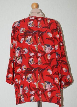 Италия батал  блуза блузка летучая бышь кимоно хлопковая льняная свободная5 фото