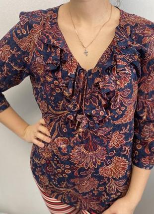 Блуза 100% бавовна ralph lauren з орнаментом пейслі