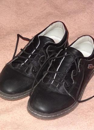 Черные туфли для мальчика2 фото