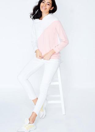 Спортивное худи оригинал колор блок select colour block ivory pink.