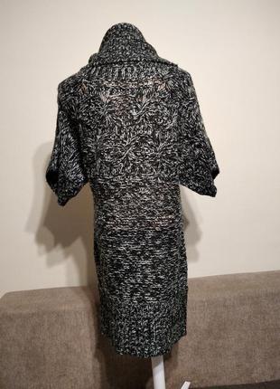 Стильное меланжевое вязанное  платье свитер миди туника.  chicoree2 фото