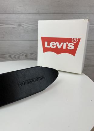 Чоловічий шкіряний ремінь levis лакост брендовий пояс класика левайс5 фото