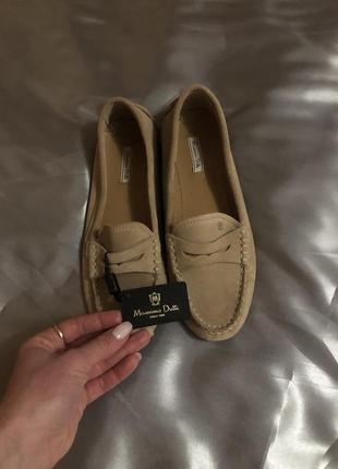Макасины кожаные massimo dutti
