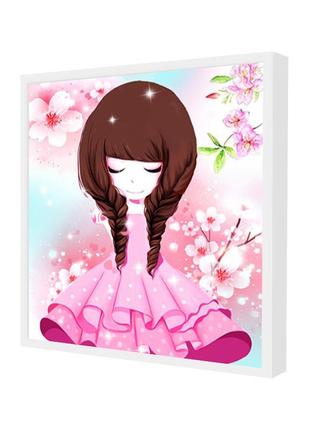 Алмазная мозаика lesko diy 1014 "маленькая волшебница" для детей детское рукоделие