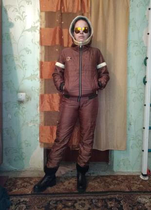 Р. 44-46 лижний, теплий, спортивний жіночий костюм на синтепоні. куртка, штани9 фото