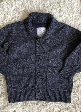 Крутий кардиган светр, кофта з коміром 0-3 місяців