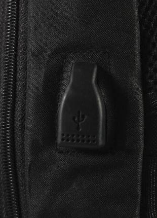 Рюкзак міський lesko lp-538 black повсякденна протиугінна usb унісекс з замком5 фото