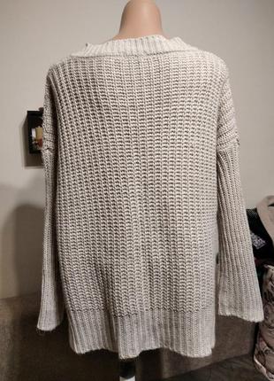 Свитер в рубчик оверсайз пуловер женский от boohoo. италия.2 фото