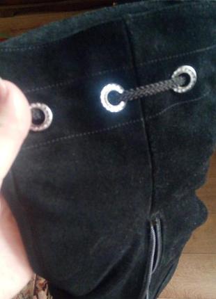 Сапоги замшевые