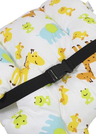 Вкладыш-матрасик lovely baby "зоопарк" в коляску и автокресло хлопковый