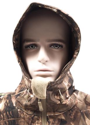 Тактична куртка lesko a001 осінній лист l soft shell чоловіча куртка вітрозахисна камуфляж3 фото