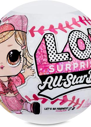 L. o.l. surprise all-star b.b.s sports series 1 baseball. куля лол бейсбольна команда.