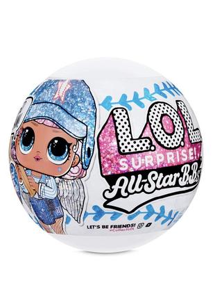 L. o.l. surprise all-star b.b.s sports series 1 baseball. куля лол бейсбольна команда.