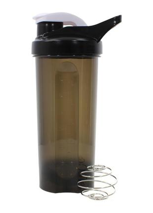 Спортивна пляшка для води lesko hc45 black 600ml енергетичних коктейлів спортсменів1 фото