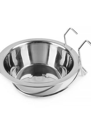 Миска для собак taotaopets 136603 підвісна металева обсяг 0,15 л