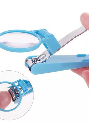 Маникюрный набор lesko nail clippers c-01 (книпсер, пилочка, кюретка, лупа) для маникюра3 фото