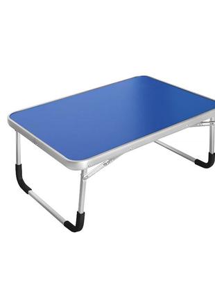 Складаний столик lesko ly-005 blue для ноутбука розкладний переносний 60*40 см