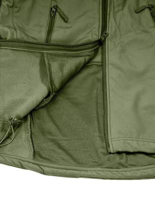 Тактическая куртка soft shell lesko a001 green 2xl армейская военная5 фото