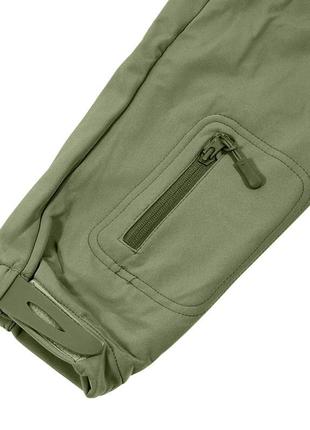 Тактическая куртка soft shell lesko a001 green 2xl армейская военная4 фото
