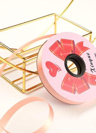 Стрічка декоративна xinyue peach 1,2 см (25 м) подарункова для квітів