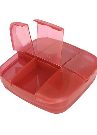 Таблетница органайзер lesko fy-8828 red контейнер для таблеток