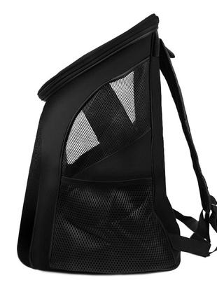 Рюкзак-переноска lesko sy210815 black l сумка для кошек и собак3 фото