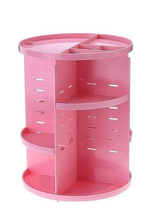 Органайзер для косметики, що обертається rotation cosmetic organizer, pink2 фото