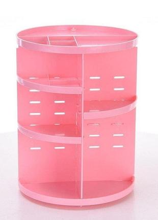 Органайзер для косметики, що обертається rotation cosmetic organizer, pink5 фото