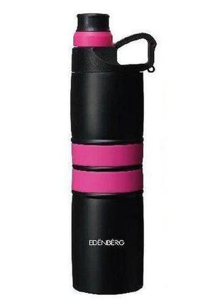 Термокружка бутылка термос edenberg eb-637, pink вставка
