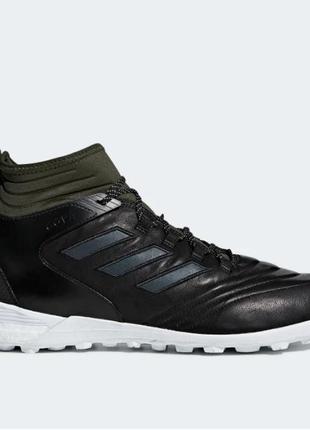 Футбольная обувь adidas copa mid turf gtx bb7430 (черные, кожа, мембрана, высокие, сороконожки, бренд адидас)