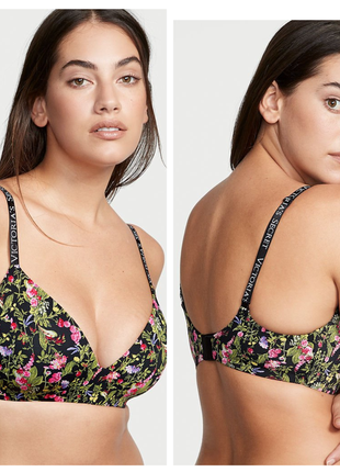 Victoria´s victorias secret виктория сикретt бюст бра бюстгальтер logo strap wireless bra