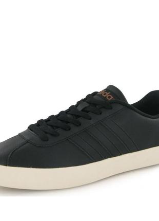 Кроссовки-кеды мужские adidas vlcourt vulc aw3929 (черные, повседневные, закрытые, кожаные, бренд адидас)