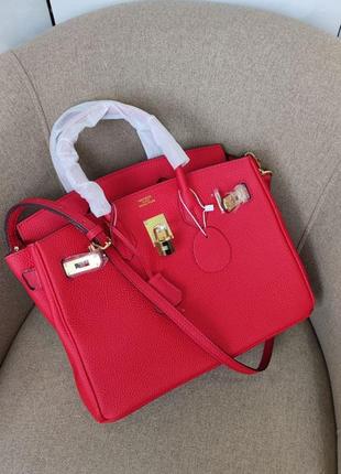 Червона сумка шопер 30см, червона сумка шопер2 фото