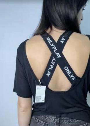 Футболка h&m с открытой спиной 100% модал