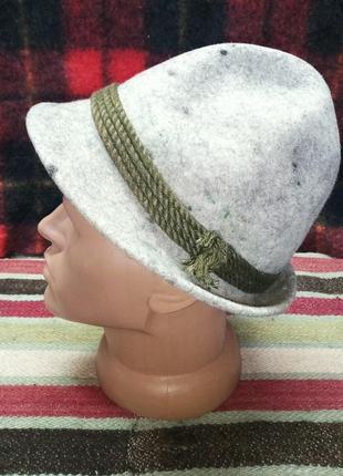 Шляпа тирольская охотничья фетровая винтажная