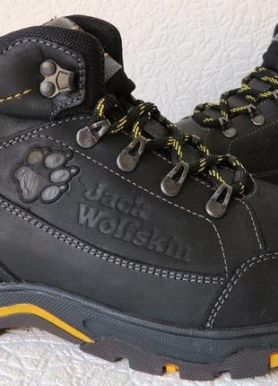 Jack wolfskin чоловічі зимові стильні черевики чоботи джек вольфскін чорна шкіра