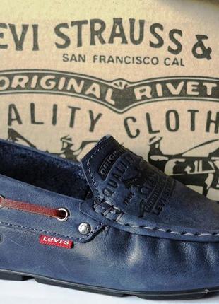 Levis мокасины! натуральная кожа туфли удобнейшие туфли levi strauss islands 90-03 левис синие