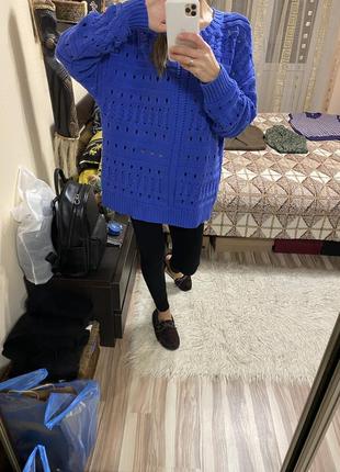 Бомбический свитер трендового цвета «electric blue»💙 (швеция🇸🇪)5 фото