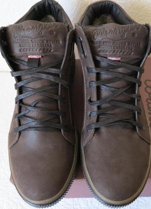 Wrangler мужские зимние кеды ботинки натуральная кожа в спортивном стиле обувь  сапоги в стиле вранглер коричн4 фото